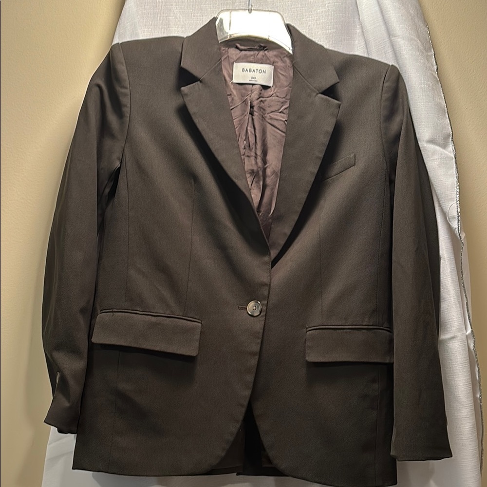 Beautiful Babaton Khaki Blazer - One Button (size 2XS)